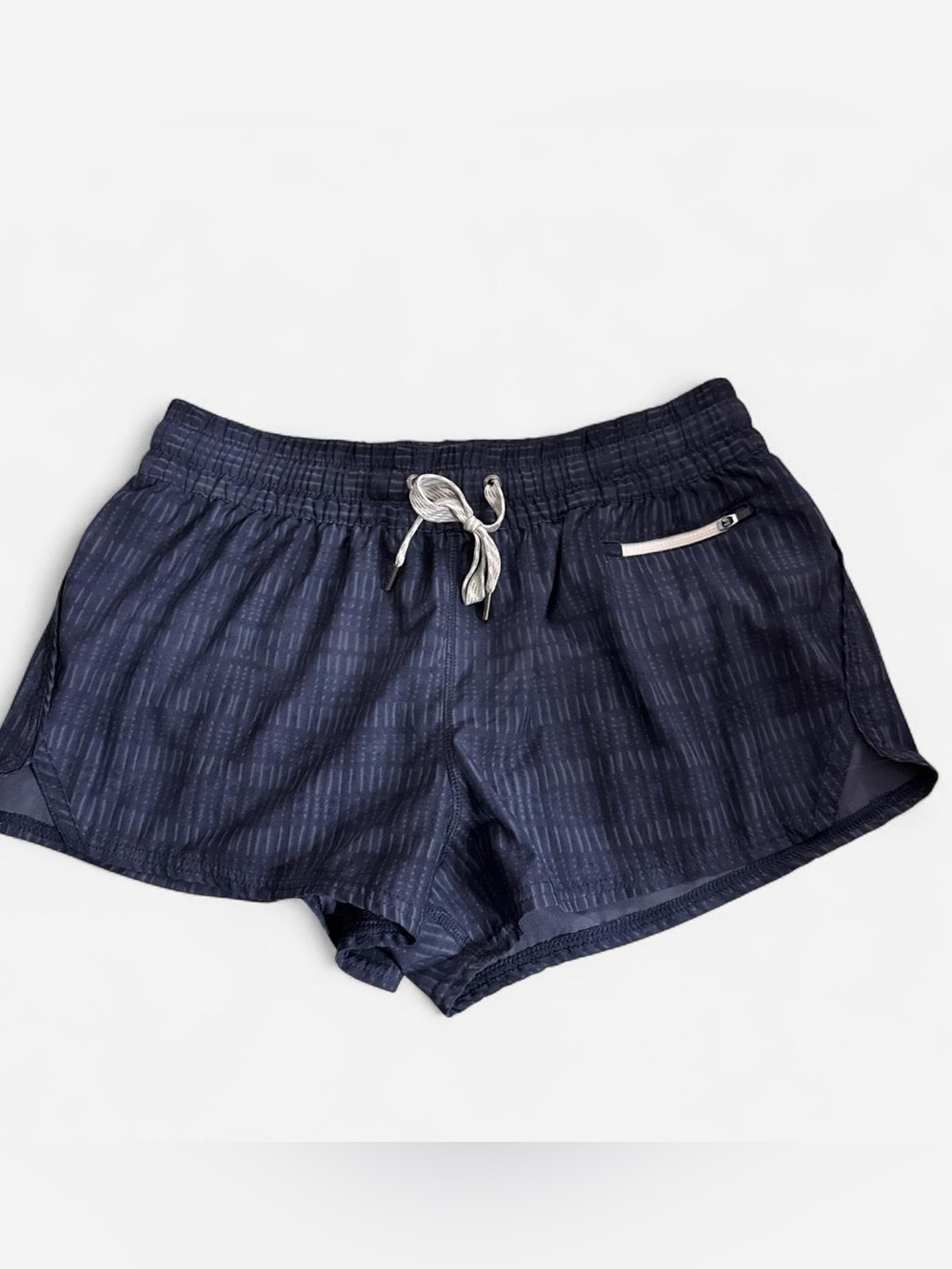 Vuori Navy Striped Athletic Shorts
